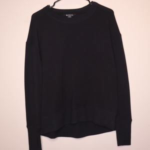 Athleta Oversized Black Sweatshirt top Size XXS tiny flaw in collar stitching